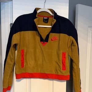 Nike women Zip-Up Sweater - Black and Gold sweat pant set